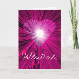 Tarjeta Festiva Corazón Rosa San Valentín...tarjeta de saludo de b