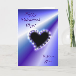 Tarjeta Festiva Corazón sobre el arcoiris morado