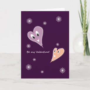 Tarjeta Festiva Corazón sonriente de San Valentín