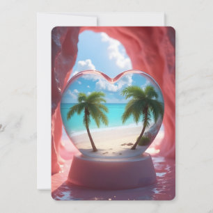 Tarjeta Festiva Corazón tropical
