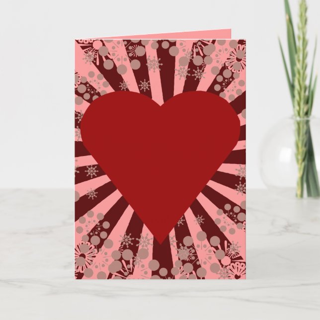 Tarjeta Festiva Corazón vibrante (Anverso)