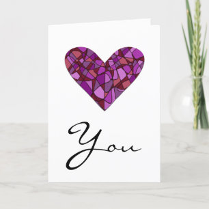 Tarjeta Festiva Corazón violeta