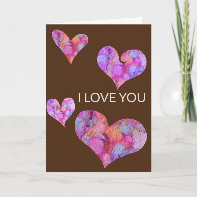 Tarjeta Festiva Corazón y amor (Anverso)