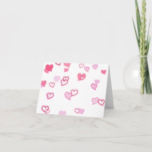 Tarjeta Festiva Corazones (Anverso)