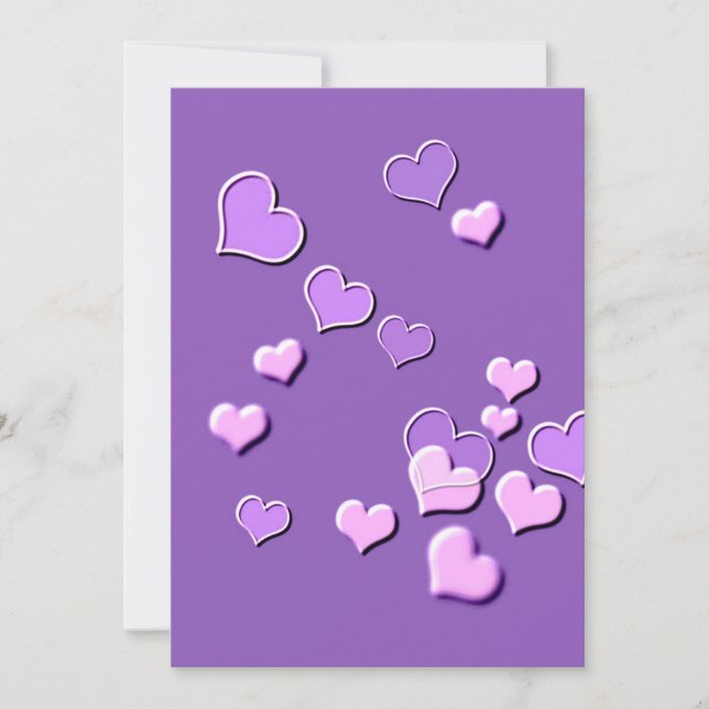 Tarjeta Festiva corazones (Anverso)