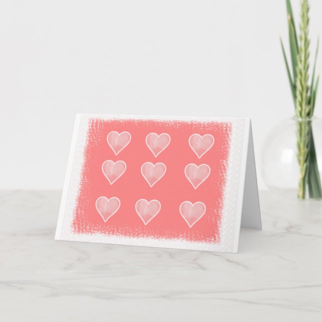 Tarjeta Festiva Corazones (Anverso)