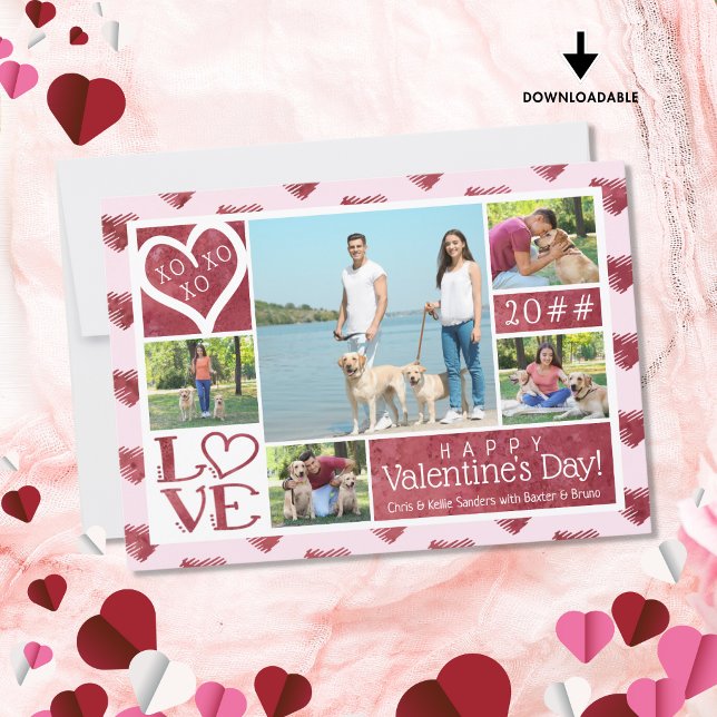 Tarjeta Festiva Corazones acuáticas de San Valentín 5 Collage de f (Subido por el creador)