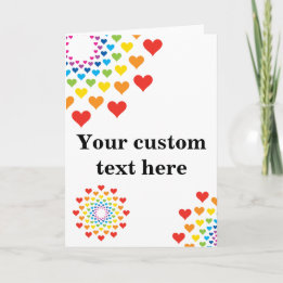 Tarjeta Festiva Corazones adorables alrededor de corazones