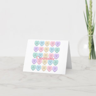 Tarjeta Festiva Corazones de Caramelo de San Valentín Thunder_Cove
