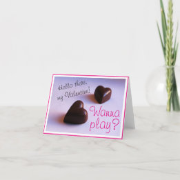 Tarjeta Festiva Corazones de chocolate romántico de San Valentín j