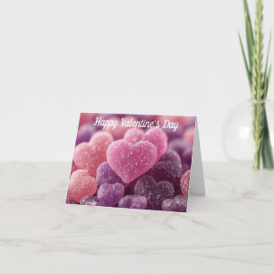 Tarjeta Festiva Corazones de Dulce Colorido Felicitación de San Va