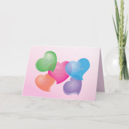 Tarjeta Festiva Corazones de la charla dulce
