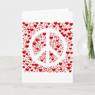 Tarjeta Festiva Corazones de la Paz