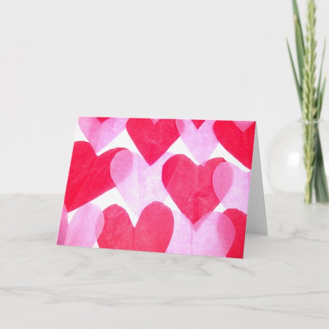 Tarjeta Festiva Corazones de naves (Anverso)