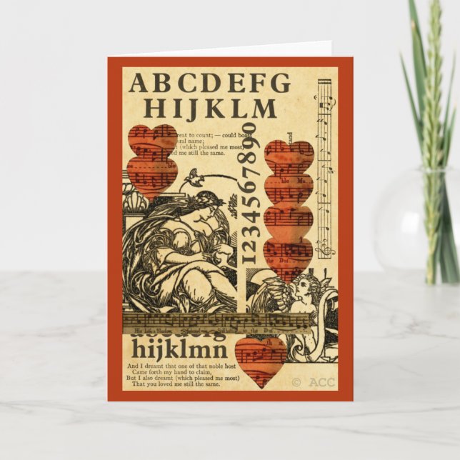 Tarjeta Festiva Corazones de San Valentín (Anverso)