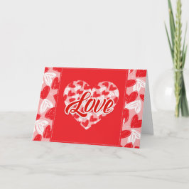Tarjeta Festiva Corazones de San Valentín "con amor" - Personaliza