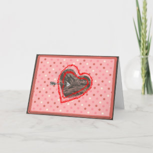Tarjeta Festiva Corazones de San Valentín de Camuflaje Verde de EE