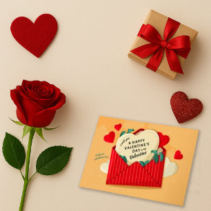 Tarjeta Festiva Corazones de San Valentín y Sobre