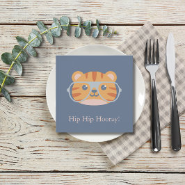 Tarjeta Festiva Corazones de tigres de la jungla de cumpleaños ani