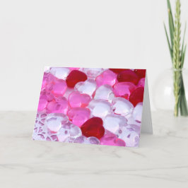 Tarjeta Festiva Corazones de vidrio III