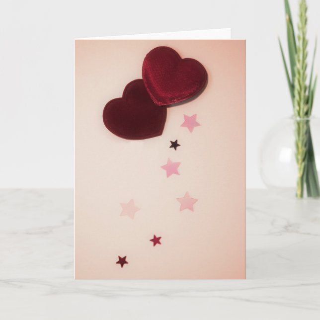 Tarjeta Festiva Corazones del amor (Anverso)