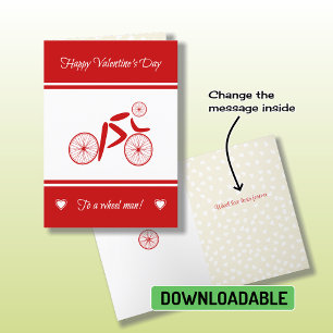 Tarjeta Festiva Corazones del hombre de la rueda de San Valentín