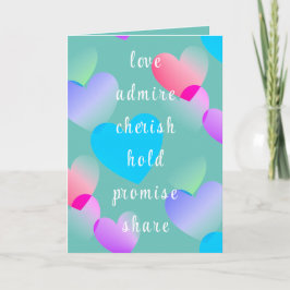 Tarjeta Festiva Corazones deslizantes personalizados Día de San Va