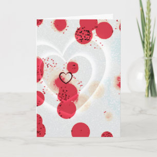 Tarjeta Festiva Corazones dispersos