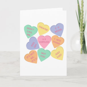Tarjeta Festiva Corazones divertidos de la conversación del el día
