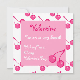 Tarjeta Festiva Corazones dulces de cerezo