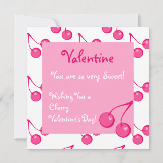 Tarjeta Festiva Corazones dulces de cerezo