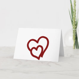 Tarjeta Festiva Corazones entrelazados