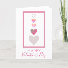 Tarjeta Festiva Corazones felices del Día de San Valentín adoran e