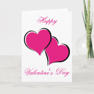Tarjeta Festiva corazones felices día de San Valentín