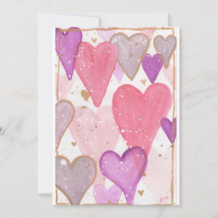 Tarjeta Festiva Corazones flotantes de San Valentín