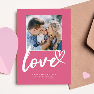 Tarjeta Festiva Corazones Garabateados Foto Día de San Valentín