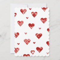 Corazones individuales de patchwork-Rojo