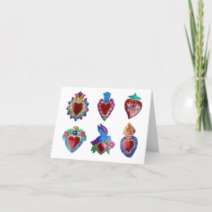 Tarjeta Festiva Corazones Mexicanos del Día de San Valentín