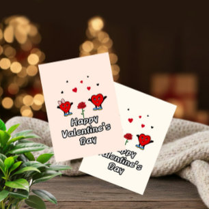 Tarjeta Festiva Corazones rojos lindos