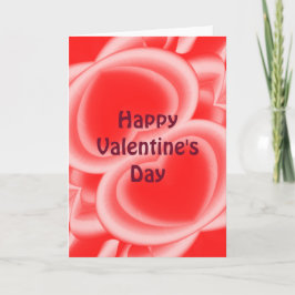 Tarjeta Festiva Corazones Rojos Reflejados