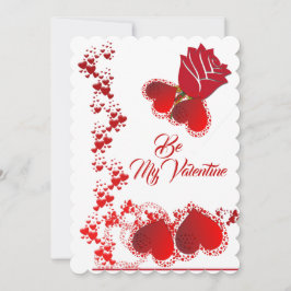 Tarjeta Festiva Corazones rojos rojos románticos son mi San Valent