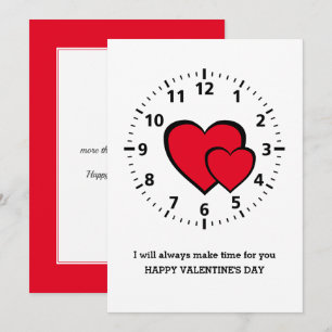Tarjeta Festiva Corazones rojos   SIEMPRE HAGA TIEMPO PARA USTED