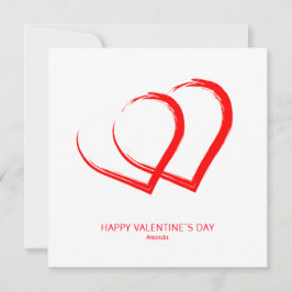 Tarjeta Festiva Corazones simples Día de San Valentín Moderno