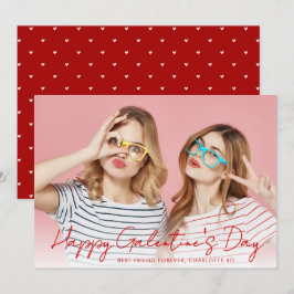 Tarjeta Festiva Corazones simples modernos Feliz día de Gelantine