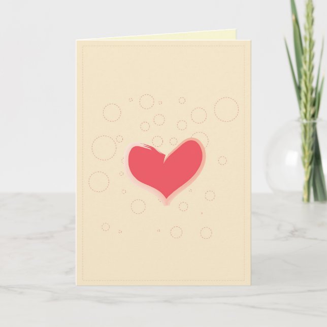 Tarjeta Festiva Corazones y círculos (Anverso)
