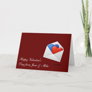 Tarjeta Festiva Corazones y Cupids