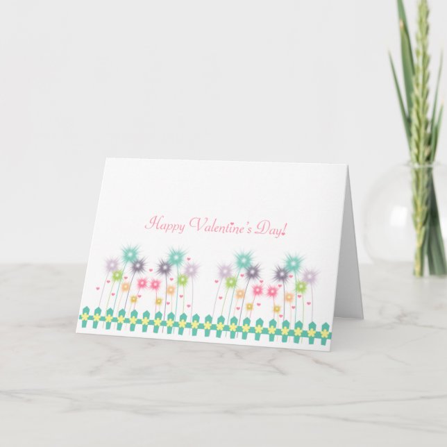 Tarjeta Festiva Corazones y Dandelions Valentine (Anverso)