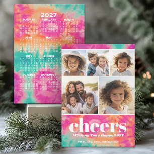 Tarjeta Festiva Corbata Brillante Tie-Dye - 5 Fotos - ¡Salud por e