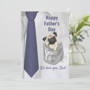 Tarjeta Festiva Corbata de bolsillo moderna del día del padre para
