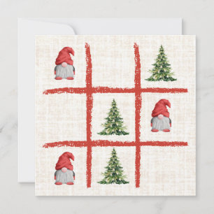 Tarjeta Festiva Corbata de Gnome Tok juguetona - Árboles de Navida